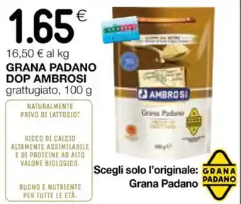 Coop GRANA PADANO DOP AMBROSI grattugiato, 100 g offerta