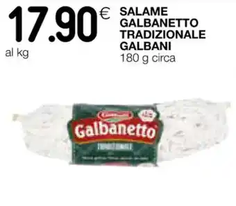 Coop SALAME GALBANETTO TRADIZIONALE GALBANI 180 g circa offerta