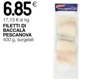 Coop FILETTI DI BACCALA PESCANOVA 400 g, surgelati offerta
