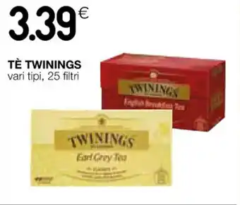Coop TÈ TWININGS vari tipi, 25 filtri offerta