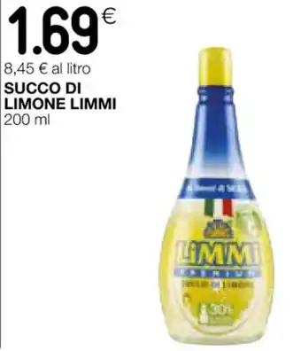 Coop SUCCO DI LIMONE LIMMI 200 ml offerta