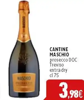 C+C Cash and Carry CANTINE MASCHIO prosecco DOC Treviso extra dry cl 75 offerta
