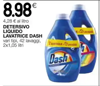 Coop DETERSIVO LIQUIDO LAVATRICE DASH vari tipi 2x1,05 litri offerta