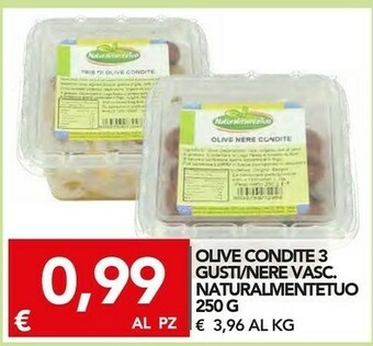 TuoDi Naturalmentetuo Olive Nere Condite 250 G(ml) offerta
