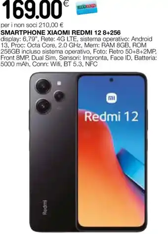 Coop SMARTPHONE XIAOMI REDMI 12 8+256 offerta