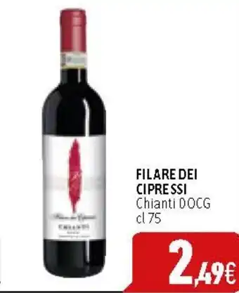 C+C Cash and Carry FILARE DEI CIPRESSI Chianti DOCG cl 75 offerta