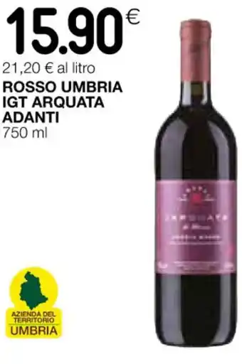 Coop ROSSO UMBRIA IGT ARQUATA ADANTI 750 ml offerta