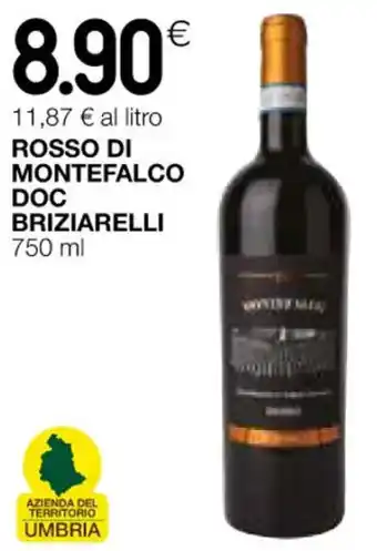 Coop ROSSO DI MONTEFALCO DOC BRIZIARELLI 750 ml offerta
