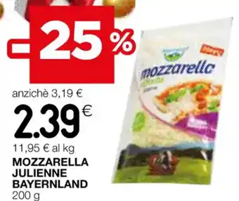 Coop MOZZARELLA JULIENNE BAYERNLAND 200 g offerta