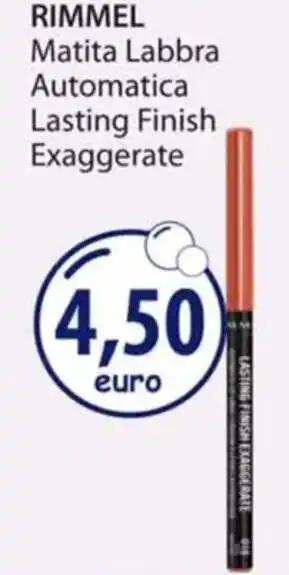 Acqua & Sapone RIMMEL Matita Labbra Automatica Lasting Finish Exaggerate offerta