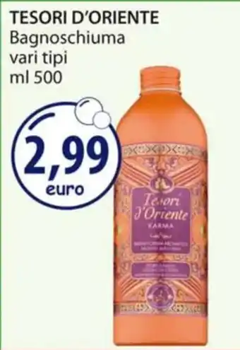 Acqua & Sapone TESORI D'ORIENTE Bagnoschiuma vari tipi ml 500 offerta