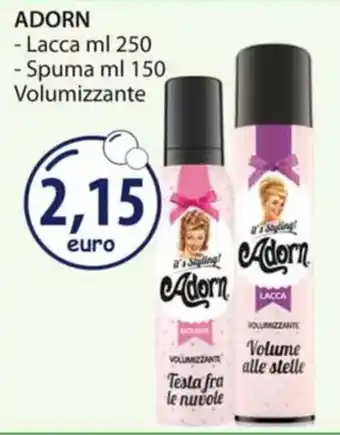 Acqua & Sapone ADORN - Lacca ml 250 - Spuma ml 150 Volumizzante offerta