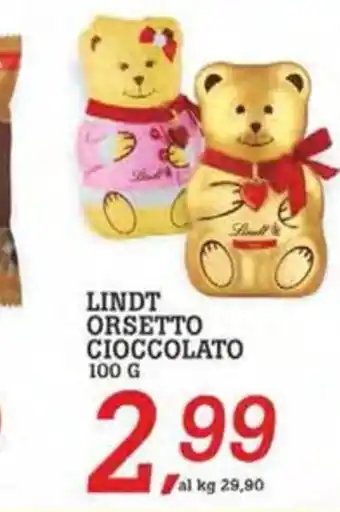 Coop Superstore LINDT ORSETTO CIOCCOLATO 100 G offerta