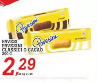 Coop Superstore PAVESI PAVESINI CLASSICI O CACAO 200 G offerta