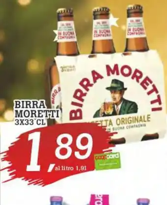 Coop Superstore BIRRA MORETTI 3X33 CL offerta