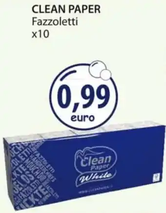 Acqua & Sapone CLEAN PAPER Fazzoletti x10 offerta