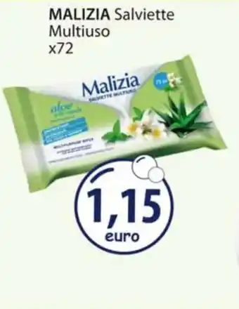 Acqua & Sapone MALIZIA Salviette Multiuso x72 offerta