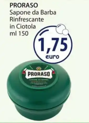 Acqua & Sapone PRORASO Sapone da Barba Rinfrescante in Ciotola ml 150 offerta