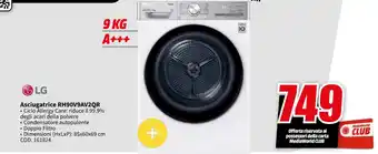 MediaWorld LG Asciugatrice RH90V9AV2QR offerta
