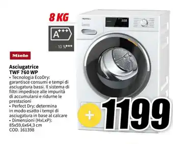 MediaWorld Miele Asciugatrice TWF 760 WP offerta