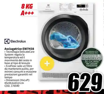 MediaWorld Electrolux Asciugatrice EW7H38 offerta