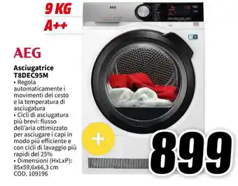 MediaWorld AEG Asciugatrice T8DEC95M offerta
