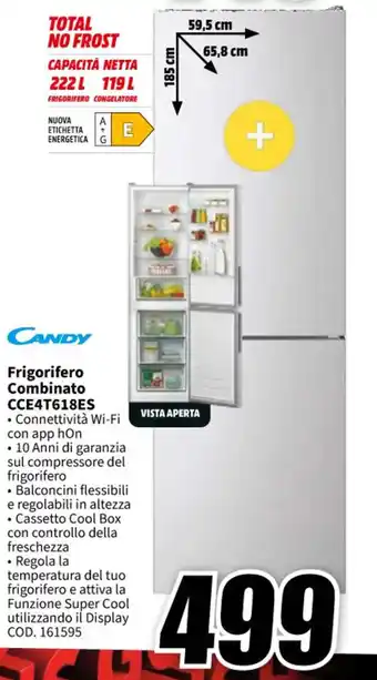 MediaWorld CANDY Frigorifero Combinato CCE4T618ES offerta