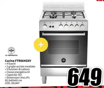 MediaWorld LA GERMANIA Cucina FTR664GXV offerta
