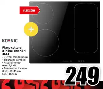 MediaWorld KOENIC Piano cottura a induzione KBH 3614 offerta