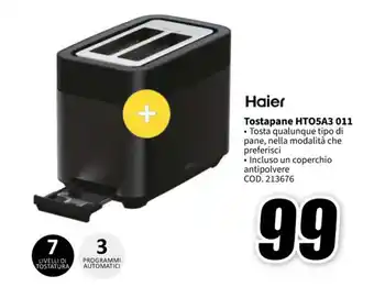 MediaWorld Haier Tostapane HTO5A3 011 offerta