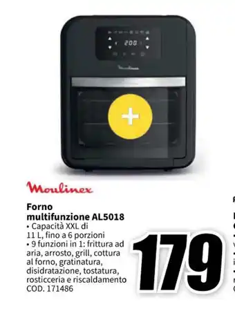 MediaWorld Moulinex Forno multifunzione AL5018 offerta