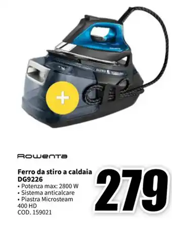 MediaWorld Rowenta Ferro da stiro a caldaia DG9226 offerta