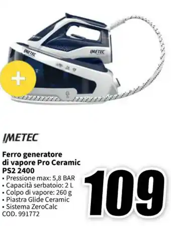 MediaWorld IMETEC Ferro generatore di vapore Pro Ceramic PS2 2400 offerta