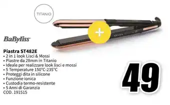 MediaWorld BaByliss Piastra ST482E offerta
