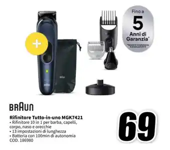 MediaWorld BRAUN Rifinitore Tutto-in-uno MGK7421 offerta