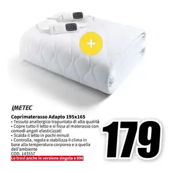 MediaWorld IMETEC Coprimaterasso Adapto 195x165 offerta