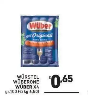 Ok Market Wüber Würstel Wüberone x4 100gr offerta