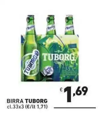 Ok Market Tuborg Birra 33cl x 3 offerta
