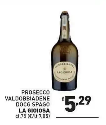 Ok Market La Gioiosa Prosecco Valdobbiadene Docg Spago 75cl offerta