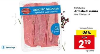 Lidl Dal Salumiere Arrosto di manzo 100g offerta