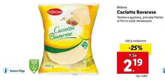 Lidl Milbona Caciotta Bavarese 500g offerta