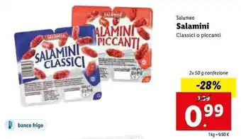Lidl Salumeo Salamini 2x 50g offerta