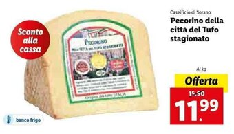 Lidl Pecorino della città del Tufo stagionato offerta
