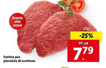 Lidl Fettine per pizzaiola di scottona offerta