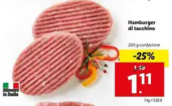 Lidl Hamburger di tacchino 200g offerta