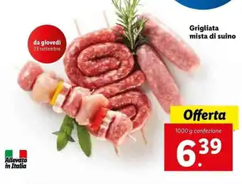 Lidl Grigliata Mista di Suino 1000g offerta