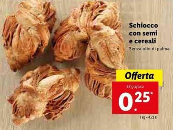 Lidl Schiocco con semi e cereali 53g offerta