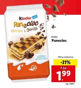 Lidl Kinder Panecioc 290g offerta