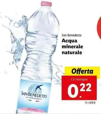 Lidl San Benedetto Acqua Minerale Naturale 1,5l offerta