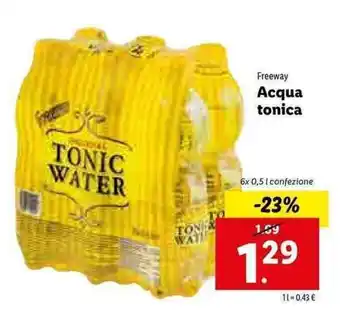 Lidl Freeway Acqua tonica 6x 0,5l offerta